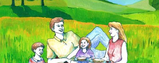 Family enjoying picnic Family enjoying picnic