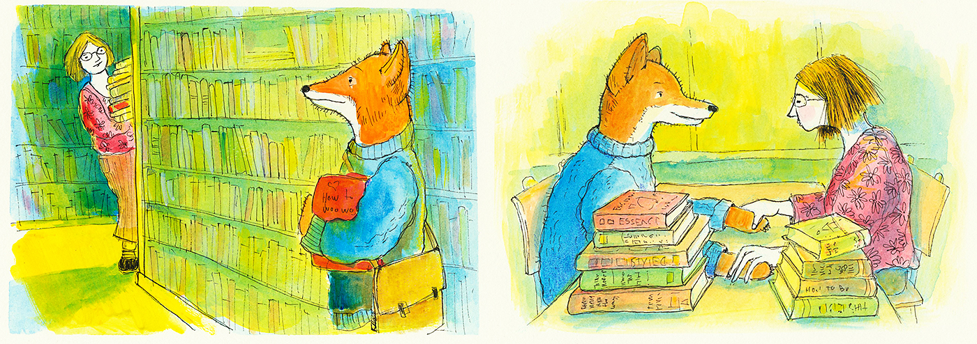 yermit Illustration fox boy meets her