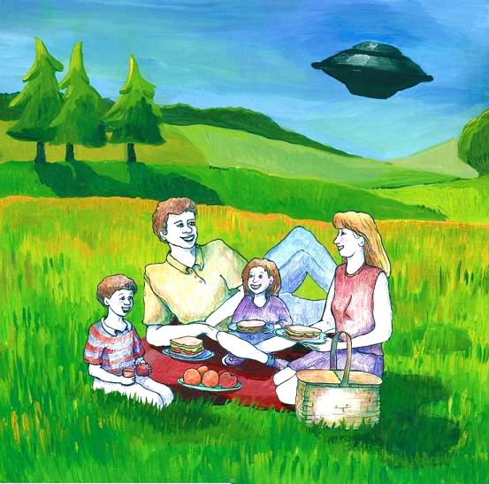 Family enjoying  picnic