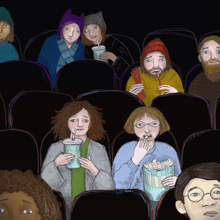 The artist at the movies (animated)
